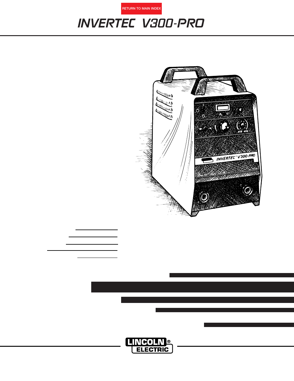 Lincoln Electric V300-PRO User Manual | 40 pages