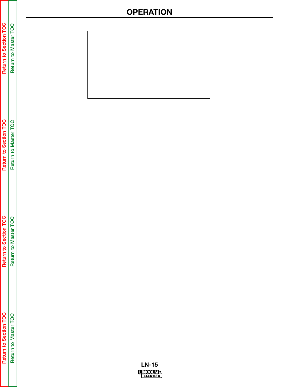 Operation | Lincoln Electric LN-15 WIRE FEEDER SVM166-A User Manual | Page 25 / 93