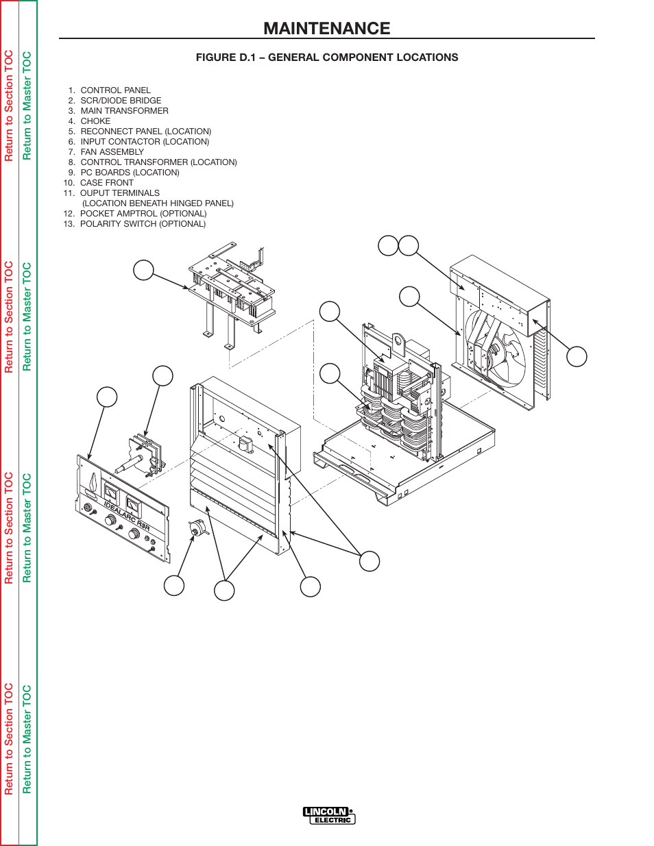 Maintenance | Lincoln Electric IDEALARC R3R-500 User Manual | Page 27 / 108