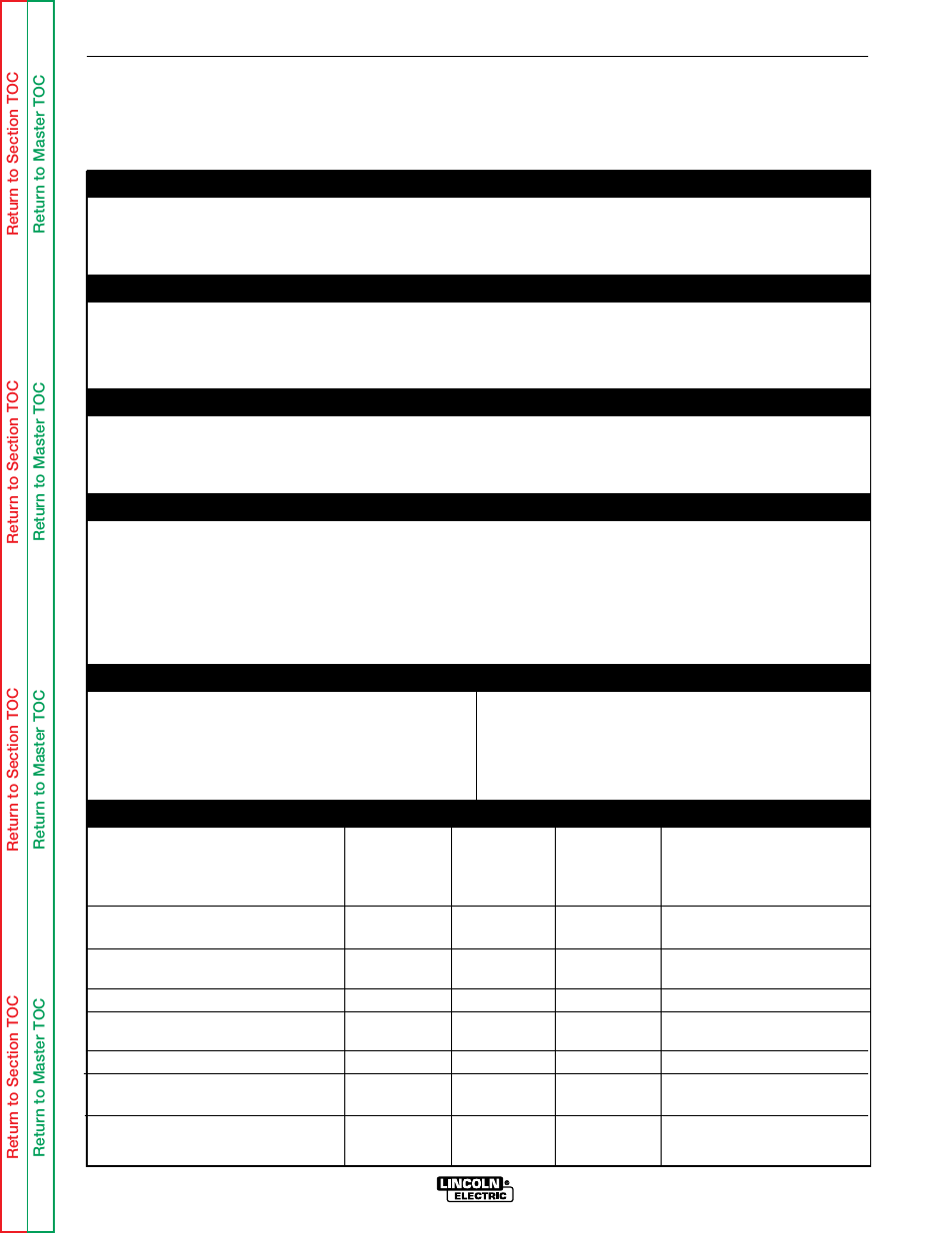 Installation, Technical specifications — ln-9 input power, Wire feed speed | Voltage control range, Temperature range, Wire diameters, Physical dimensions | Lincoln Electric LN-9 SVM127-A User Manual | Page 8 / 135