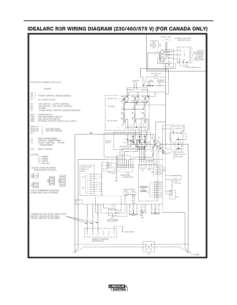 Wiring diagrams, L8184 | Lincoln Electric IDEALARC R3R-300 User Manual | Page 24 / 32