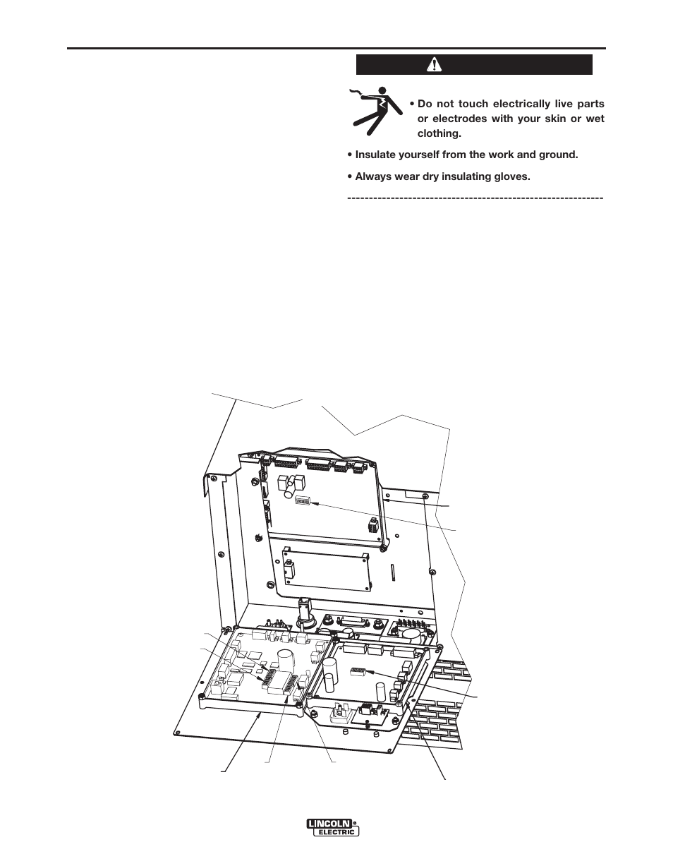 Installation, Internal controls, Warning | Lincoln Electric POWER WAVE 11124 User Manual | Page 34 / 74