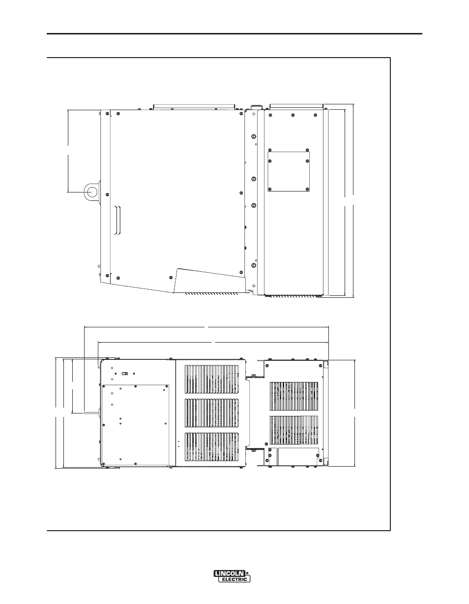 Dimension print, Power wave® ac/dc 1000 | Lincoln Electric POWER WAVE 11124 User Manual | Page 70 / 74