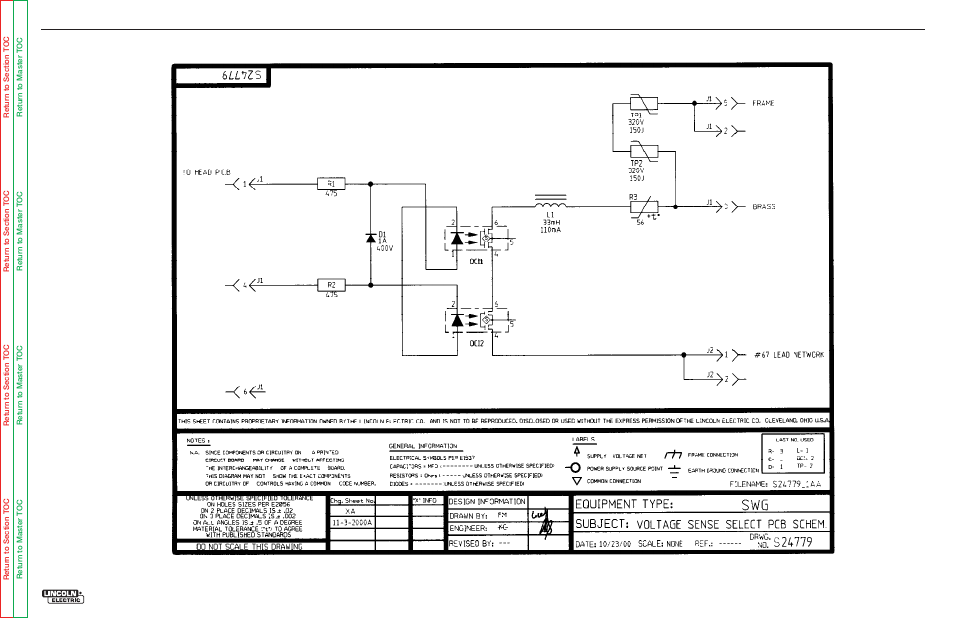 Electrical diagrams | Lincoln Electric POWER FEED SVM185-A User Manual | Page 105 / 108