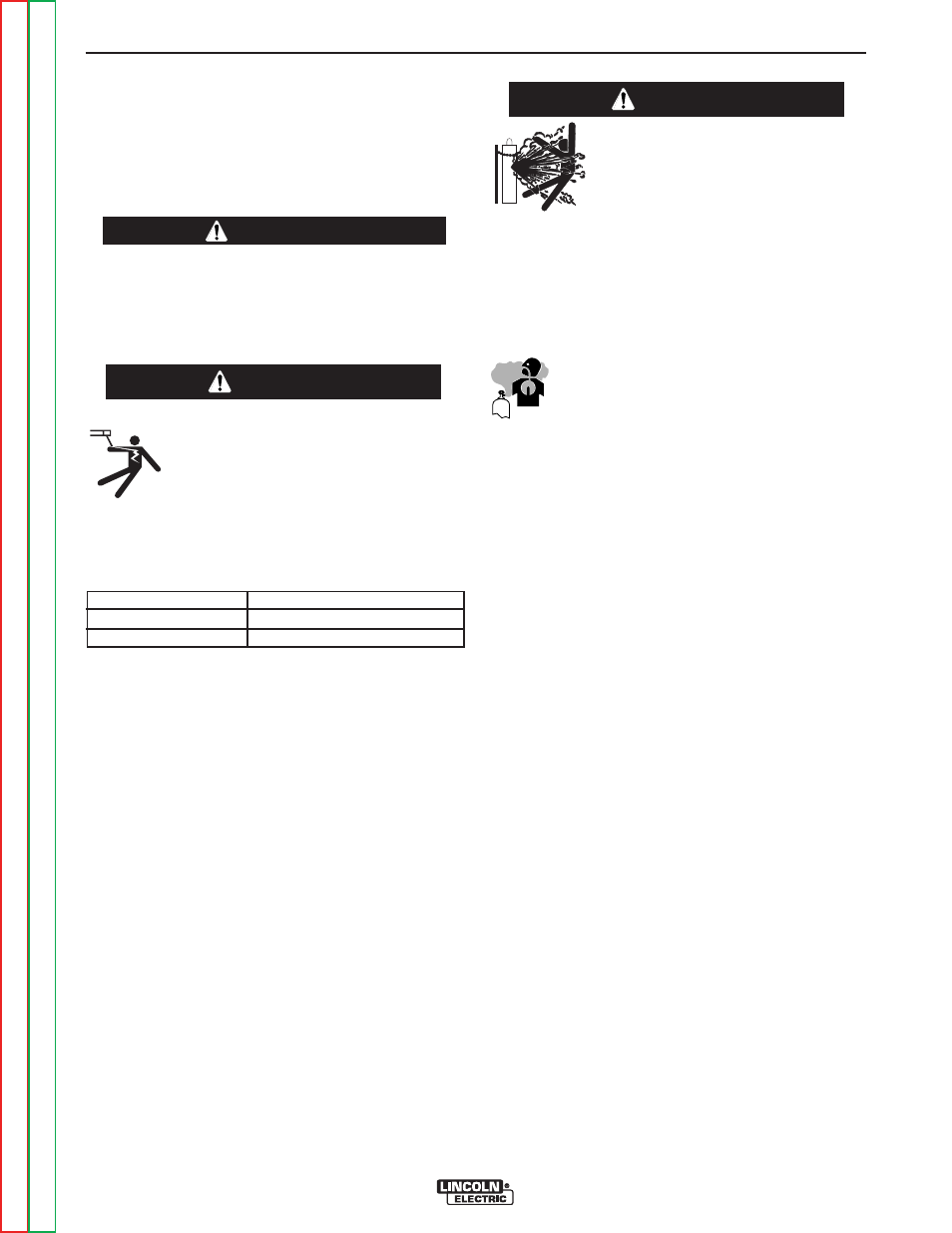 Installation, Warning, Caution warning | Lincoln Electric POWER FEED SVM185-A User Manual | Page 14 / 108