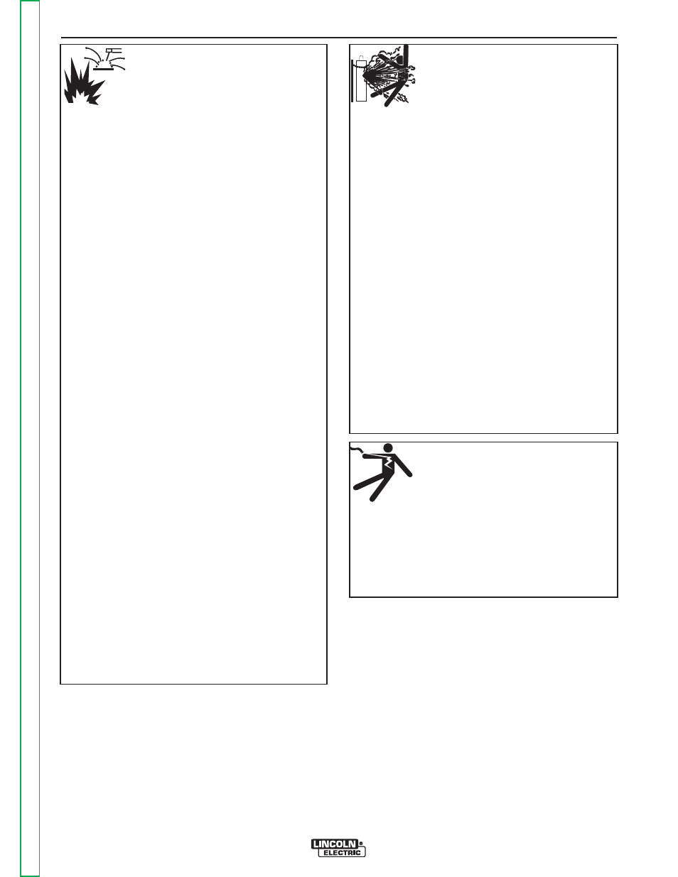 Ssa af fe et ty y, For electrically powered equipment, Cylinder may explode if damaged | Lincoln Electric POWER FEED SVM185-A User Manual | Page 4 / 108