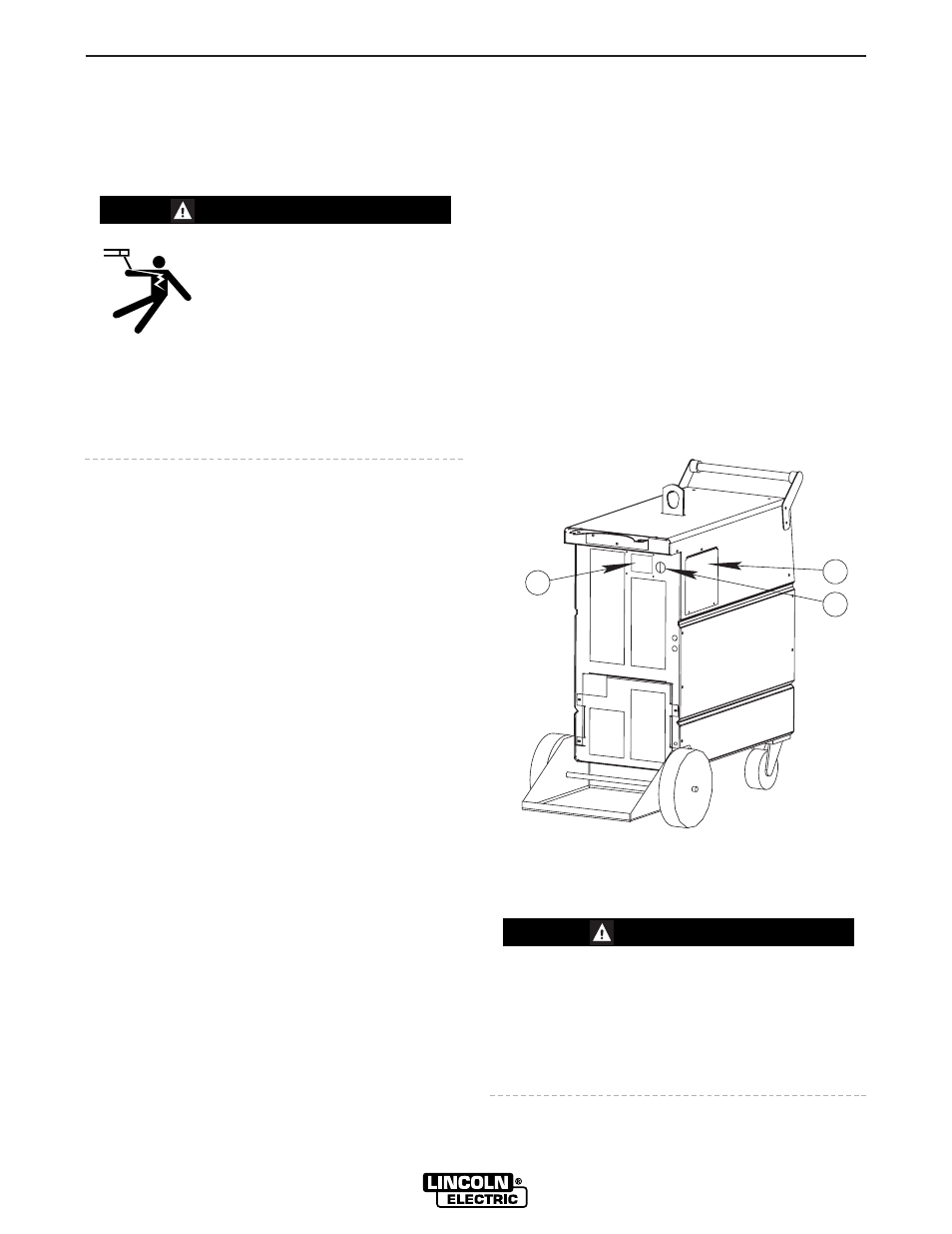 Installation, Safety precautions, Select suitable location | High frequency precautions, Input connections, Warning | Lincoln Electric INVERTEC POWER WAVE 450  10391 User Manual | Page 9 / 53