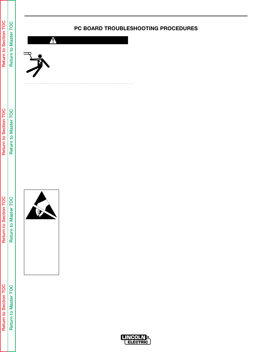 Troubleshooting & repair, Warning | Lincoln Electric IDEALARC SVM136-A User Manual | Page 43 / 102