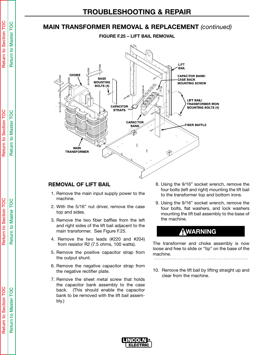 Troubleshooting & repair | Lincoln Electric IDEALARC SVM136-A User Manual | Page 87 / 102