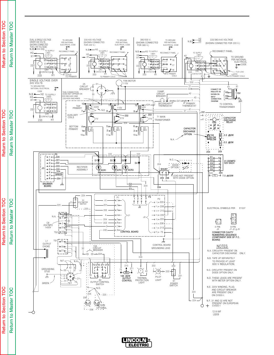 Electrical diagrams | Lincoln Electric IDEALARC SVM136-A User Manual | Page 96 / 102