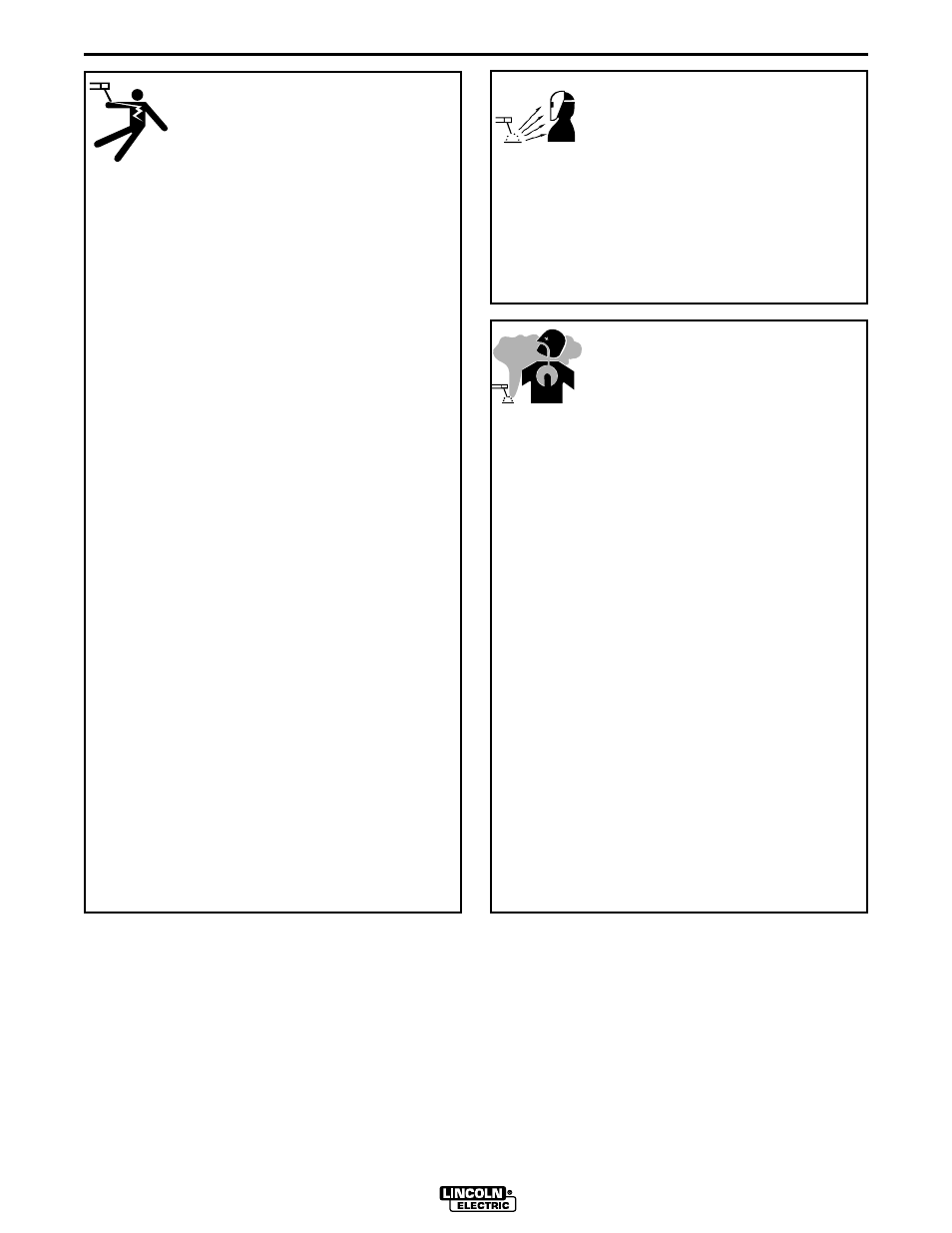 Safety, Arc rays can burn, Electric shock can kill | Fumes and gases can be dangerous | Lincoln Electric IM581 User Manual | Page 3 / 34