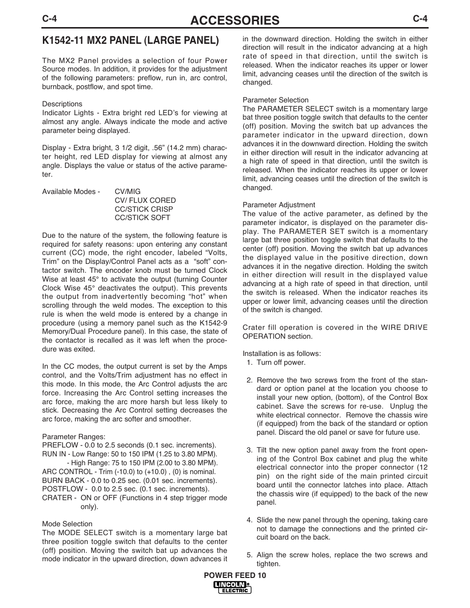 Accessories | Lincoln Electric POWER FEED IM584-D User Manual | Page 38 / 68
