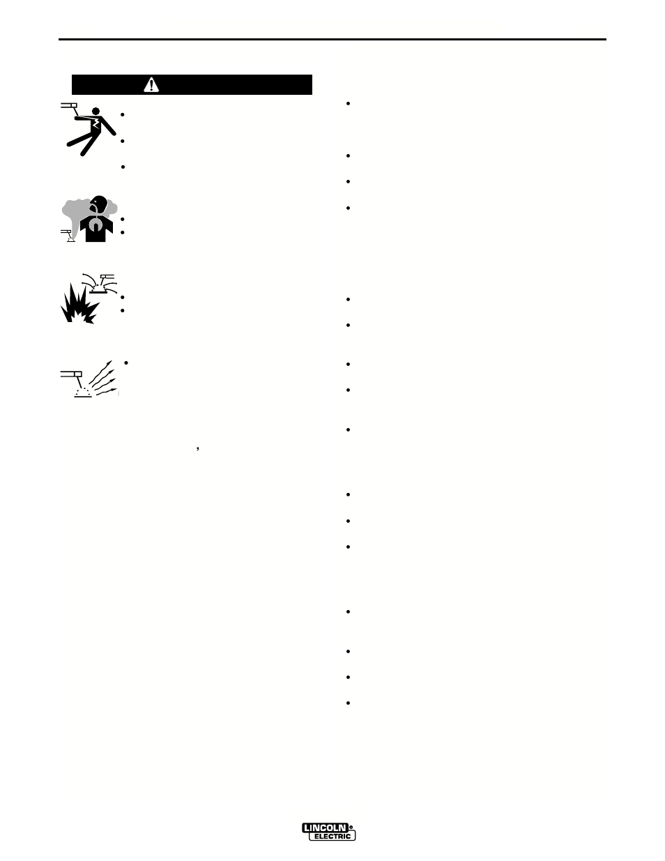 Operation, Warning general description | Lincoln Electric INVERTEC V350-PRO IM679-A User Manual | Page 12 / 40