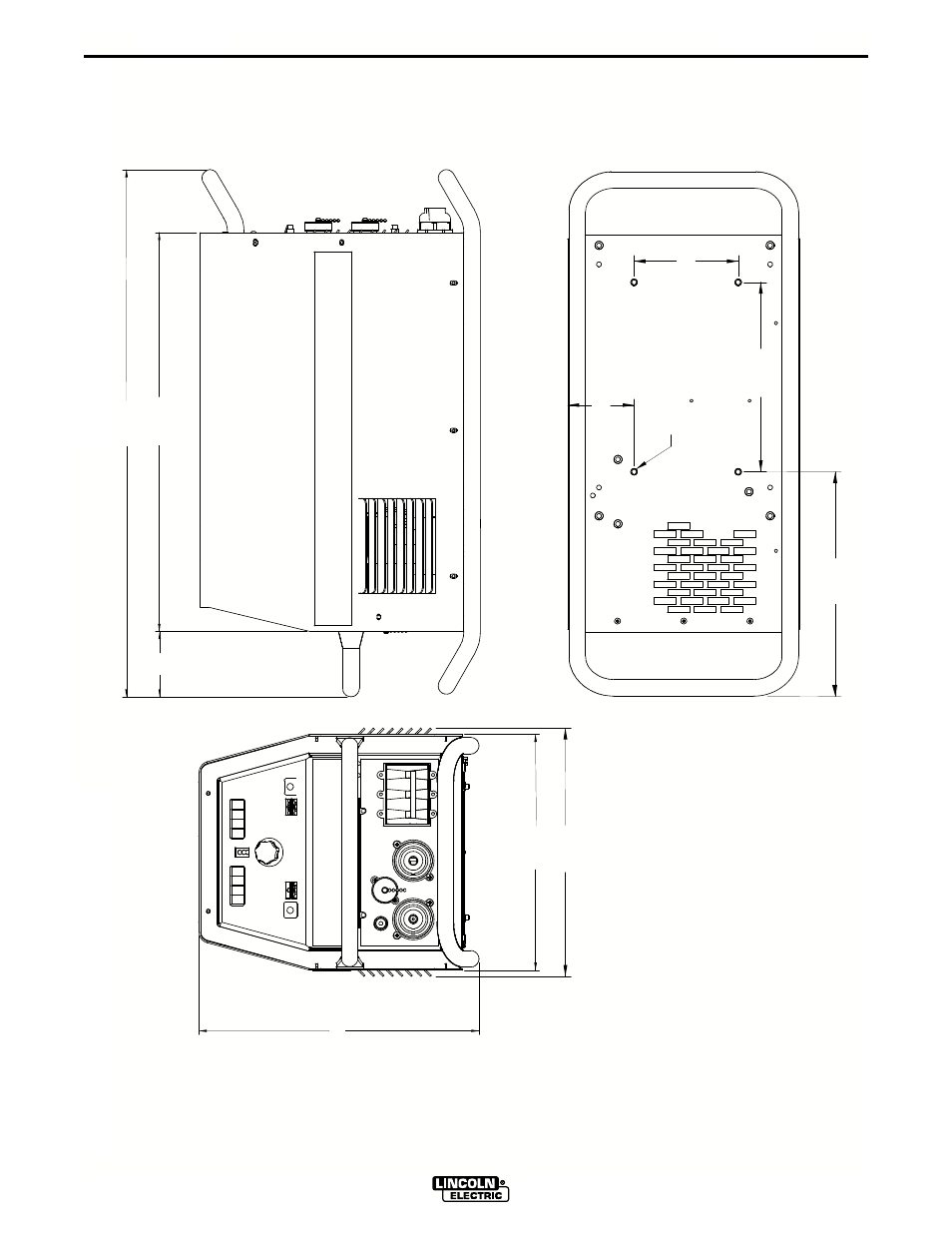 Dimension print, Diagrams | Lincoln Electric INVERTEC V350-PRO IM679-A User Manual | Page 35 / 40