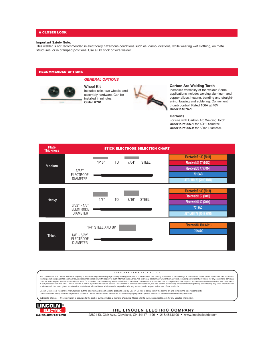 Lincoln Electric AC-225 User Manual | Page 2 / 2