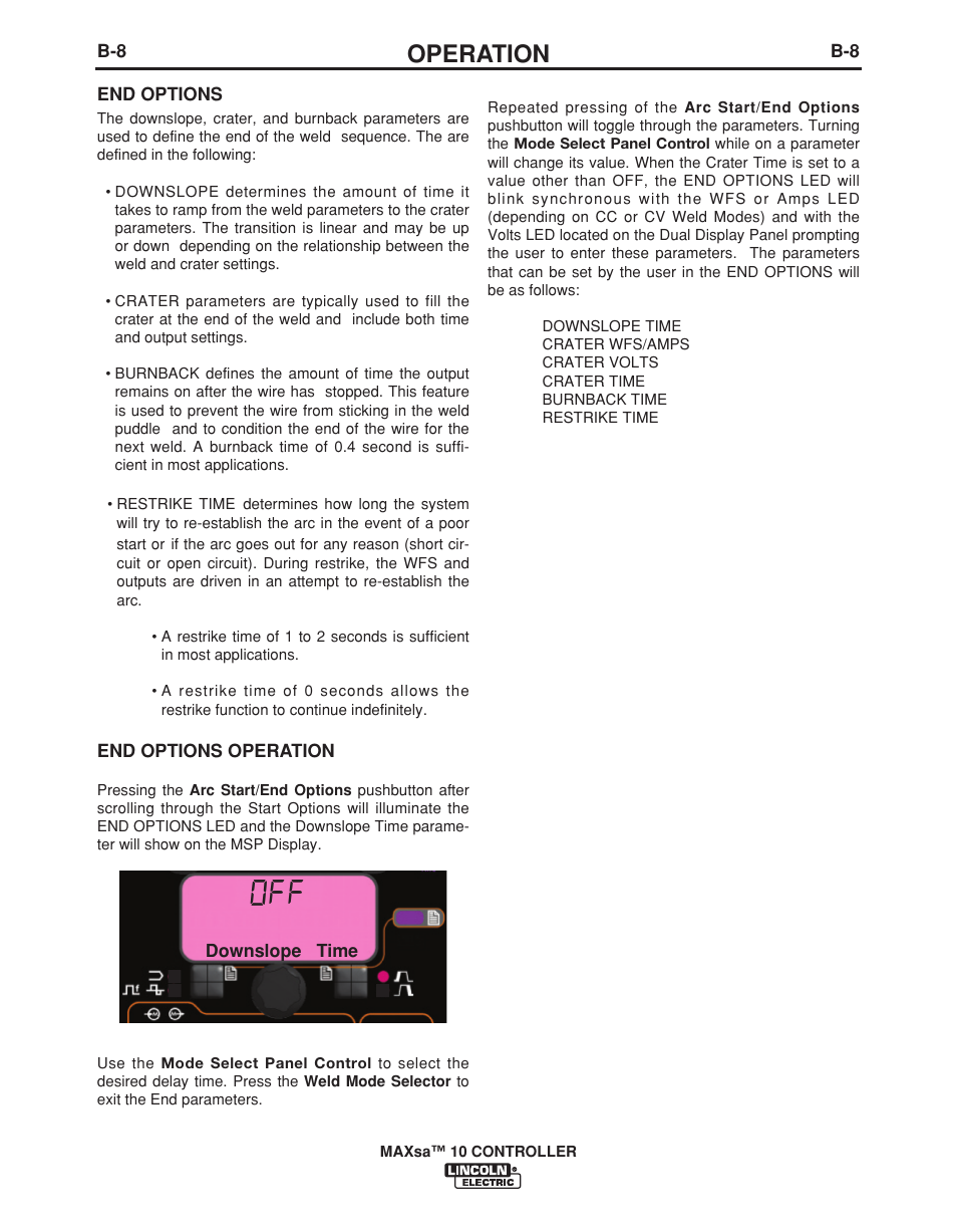 Operation | Lincoln Electric IM10023 User Manual | Page 23 / 48