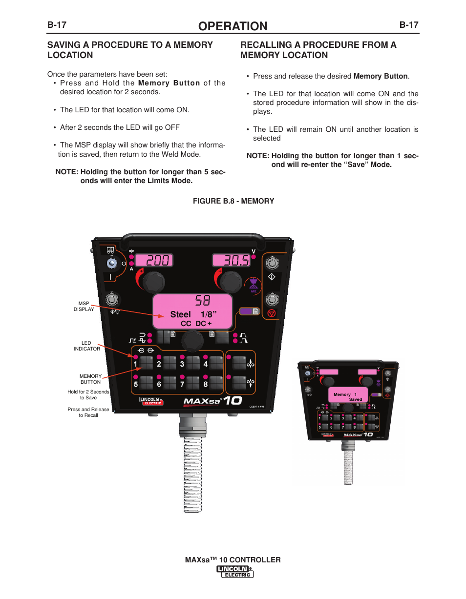 Operation | Lincoln Electric IM10023 User Manual | Page 32 / 48