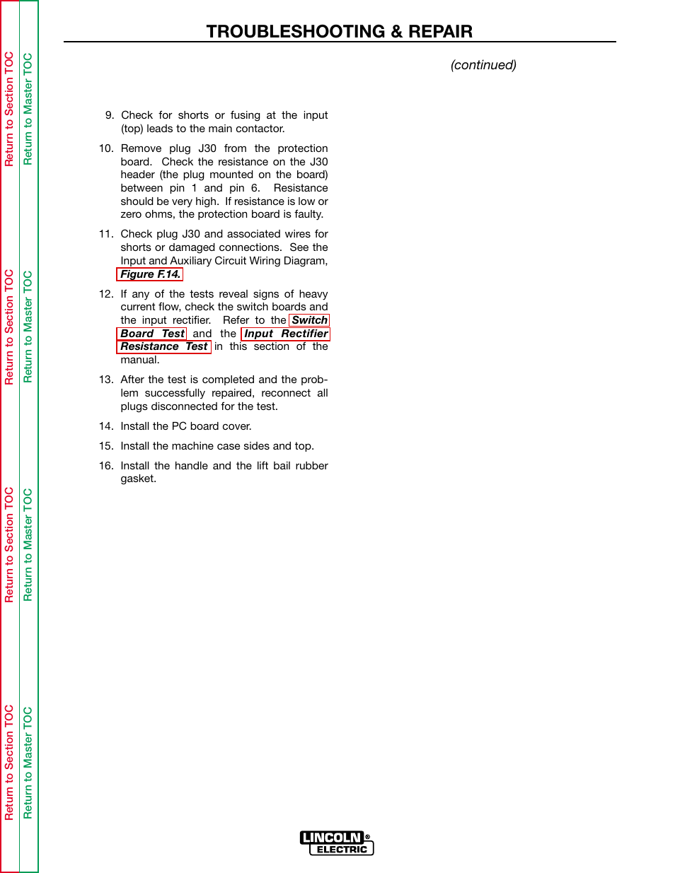 Troubleshooting & repair | Lincoln Electric INVERTEC POWER WAVE 450 SVM112-B User Manual | Page 105 / 293