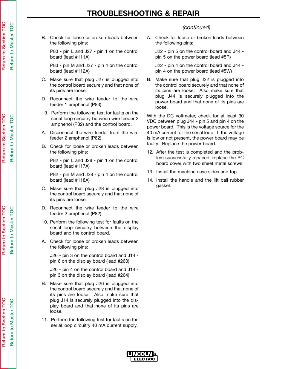 Troubleshooting & repair | Lincoln Electric INVERTEC POWER WAVE 450 SVM112-B User Manual | Page 169 / 293