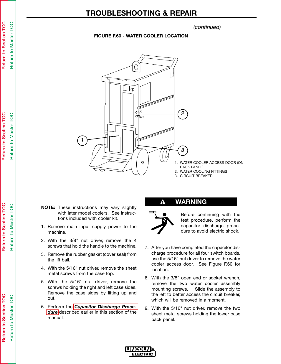 Troubleshooting & repair, Warning | Lincoln Electric INVERTEC POWER WAVE 450 SVM112-B User Manual | Page 218 / 293