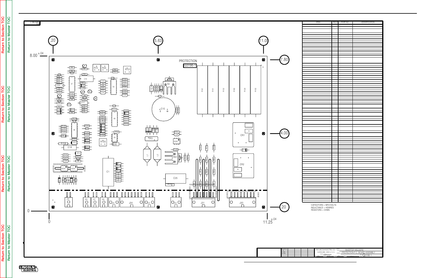 Electrical diagrams, G-15, Pc board assembly-protection | Power wave 450 | Lincoln Electric INVERTEC POWER WAVE 450 SVM112-B User Manual | Page 283 / 293