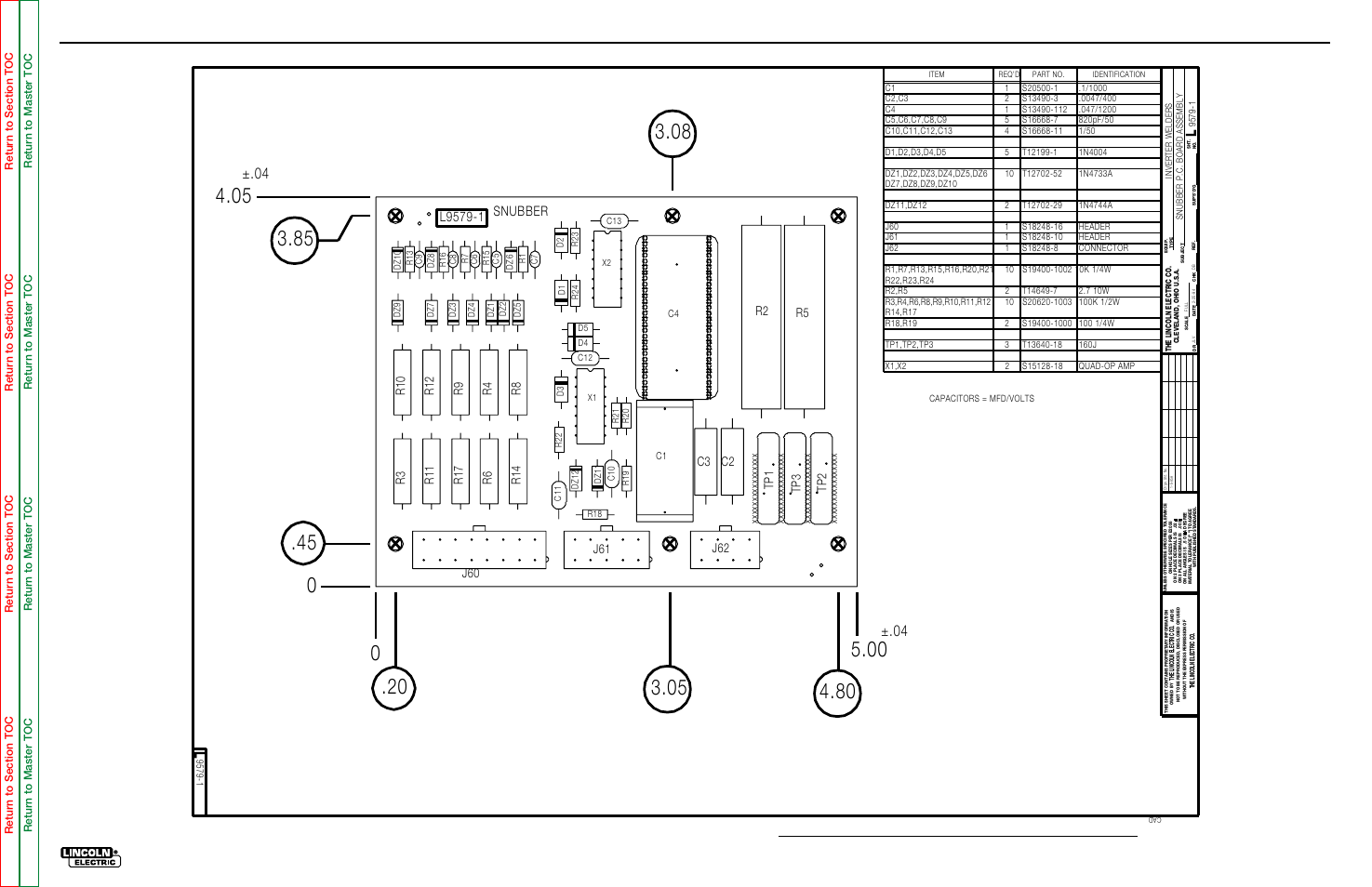 Electrical diagrams, G-21, Pc board assembly- snubber | Power wave 450 | Lincoln Electric INVERTEC POWER WAVE 450 SVM112-B User Manual | Page 289 / 293