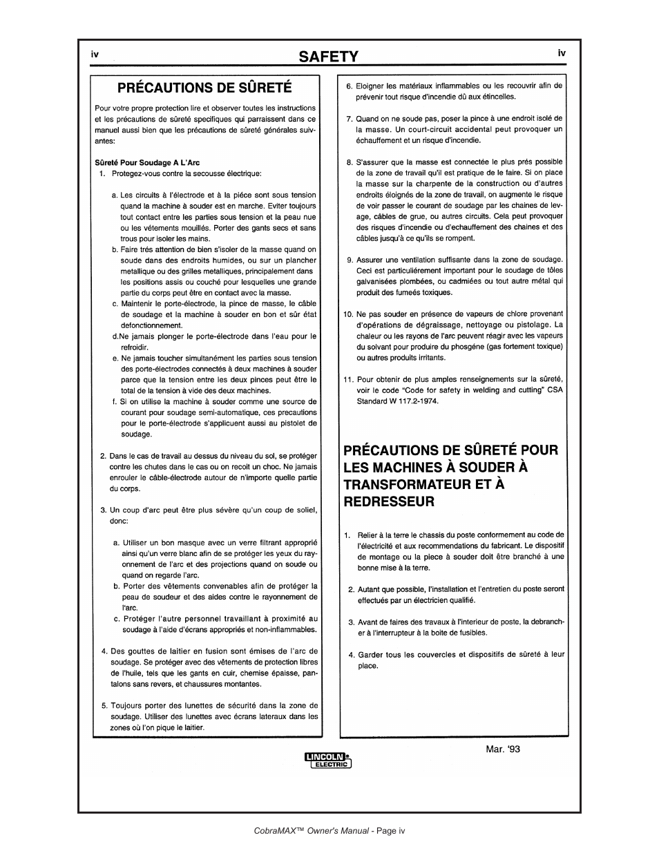 Lincoln Electric COBRAMAX IM774 User Manual | Page 8 / 28