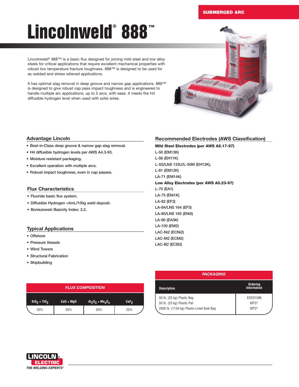 Lincoln Electric Lincolnweld 888 User Manual | 2 pages