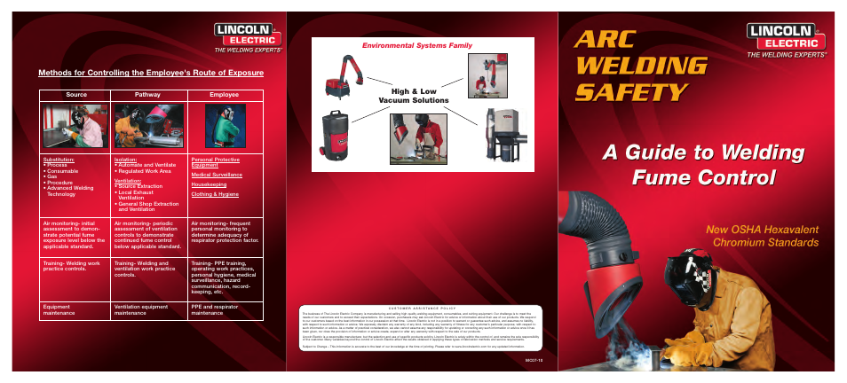 Lincoln Electric Welding Fume Control User Manual | 2 pages