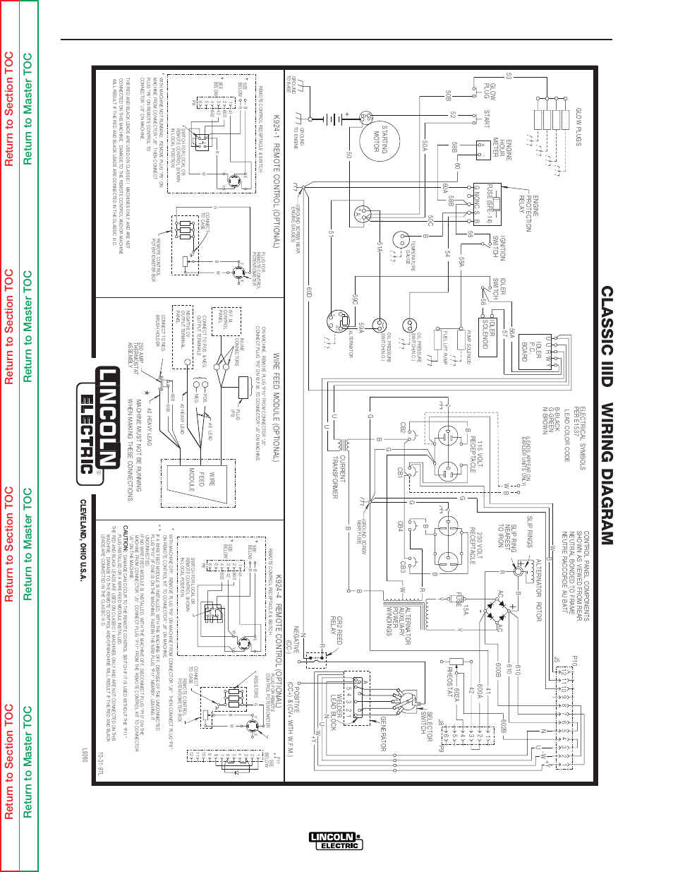 Electrical diagrams, Wiring diagram- classic iiid, Classic iiid wiring diagram | Lincoln Electric CLASSIC III SVM 137-A User Manual | Page 119 / 128
