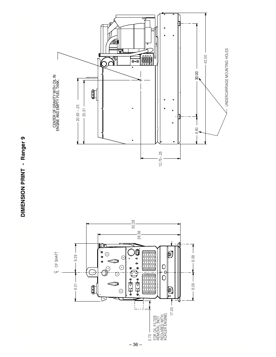 Dimension print - rang er 9 | Lincoln Electric RANGER IM511-D User Manual | Page 38 / 41