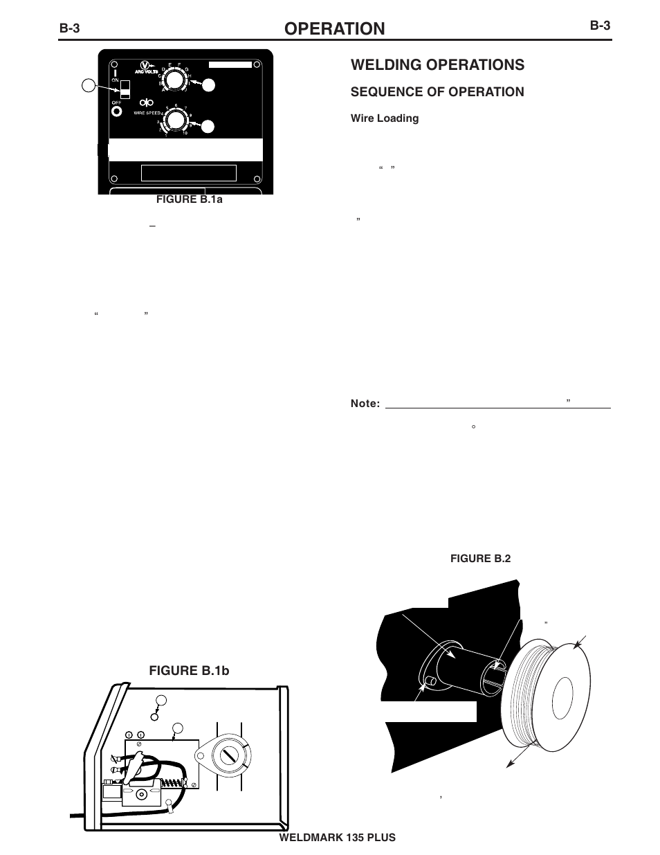 Operation, Welding operations, Sequence of operation | Figure b.1b | Lincoln Electric WELDMARK 135 PLUS IM767 User Manual | Page 16 / 47