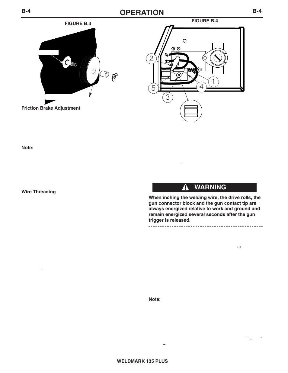 Operation, Warning | Lincoln Electric WELDMARK 135 PLUS IM767 User Manual | Page 17 / 47