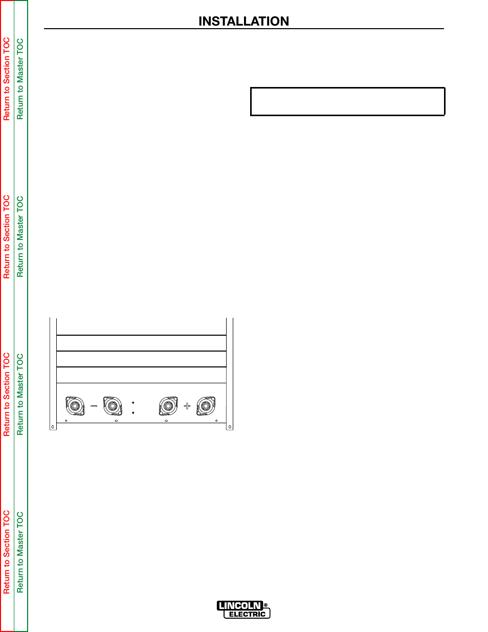 Installation, Output connections, Paralleling | Multi-source output limitations, Distribution box, Pig tail” leads and connec- tions | Lincoln Electric MULTI-SOURCE SVM155-A User Manual | Page 11 / 96