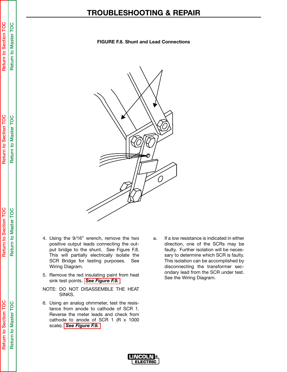 Leads, Troubleshooting & repair, Static scr test | Lincoln Electric MULTI-SOURCE SVM155-A User Manual | Page 51 / 96