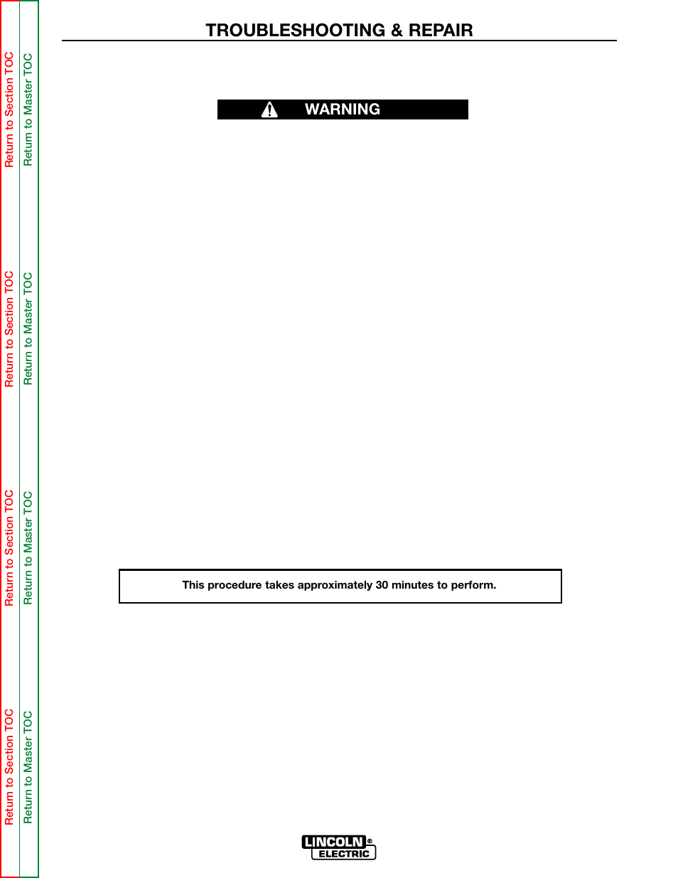 Troubleshooting & repair, Description, Materials needed | Warning | Lincoln Electric MULTI-SOURCE SVM155-A User Manual | Page 77 / 96