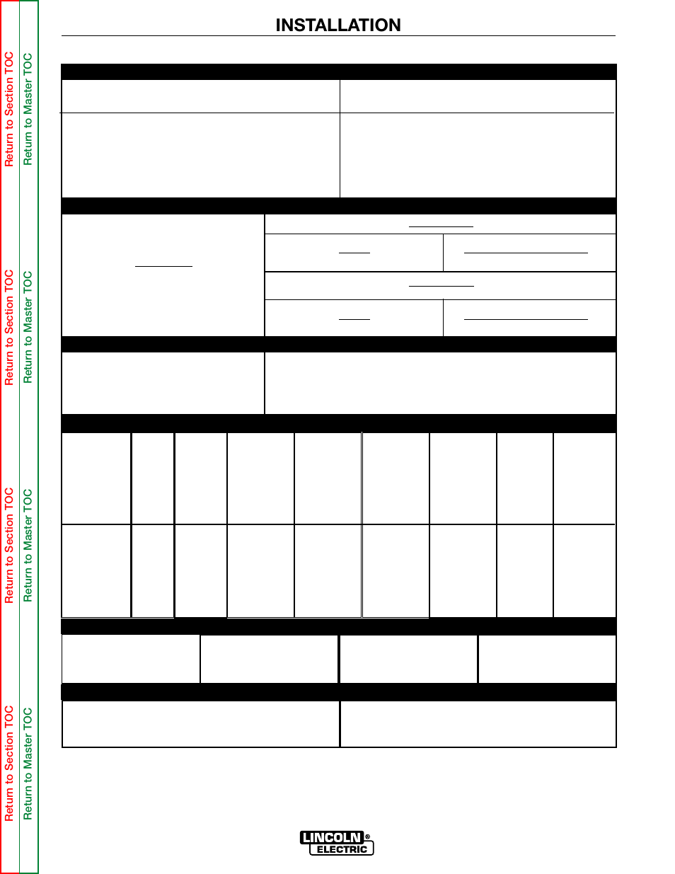 Installation | Lincoln Electric MULTI-SOURCE SVM155-A User Manual | Page 8 / 96