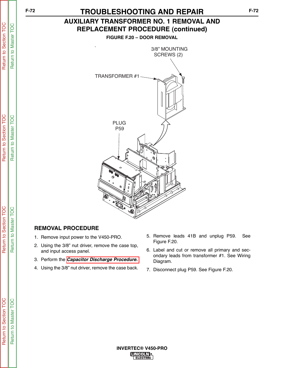 Troubleshooting and repair | Lincoln Electric INVERTEC SVM199-A User Manual | Page 112 / 145
