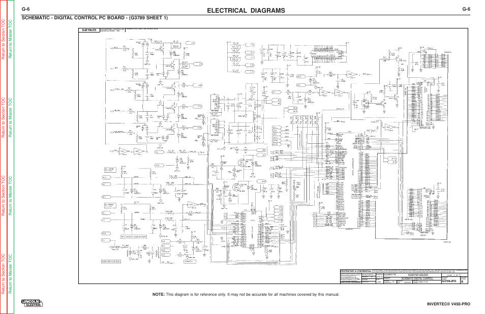 Electrical diagrams, Invertec® v450-pro | Lincoln Electric INVERTEC SVM199-A User Manual | Page 130 / 145