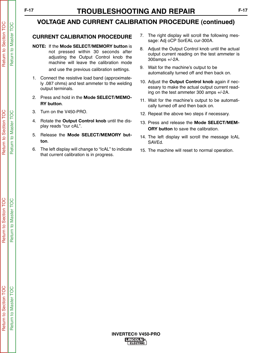 Troubleshooting and repair | Lincoln Electric INVERTEC SVM199-A User Manual | Page 57 / 145