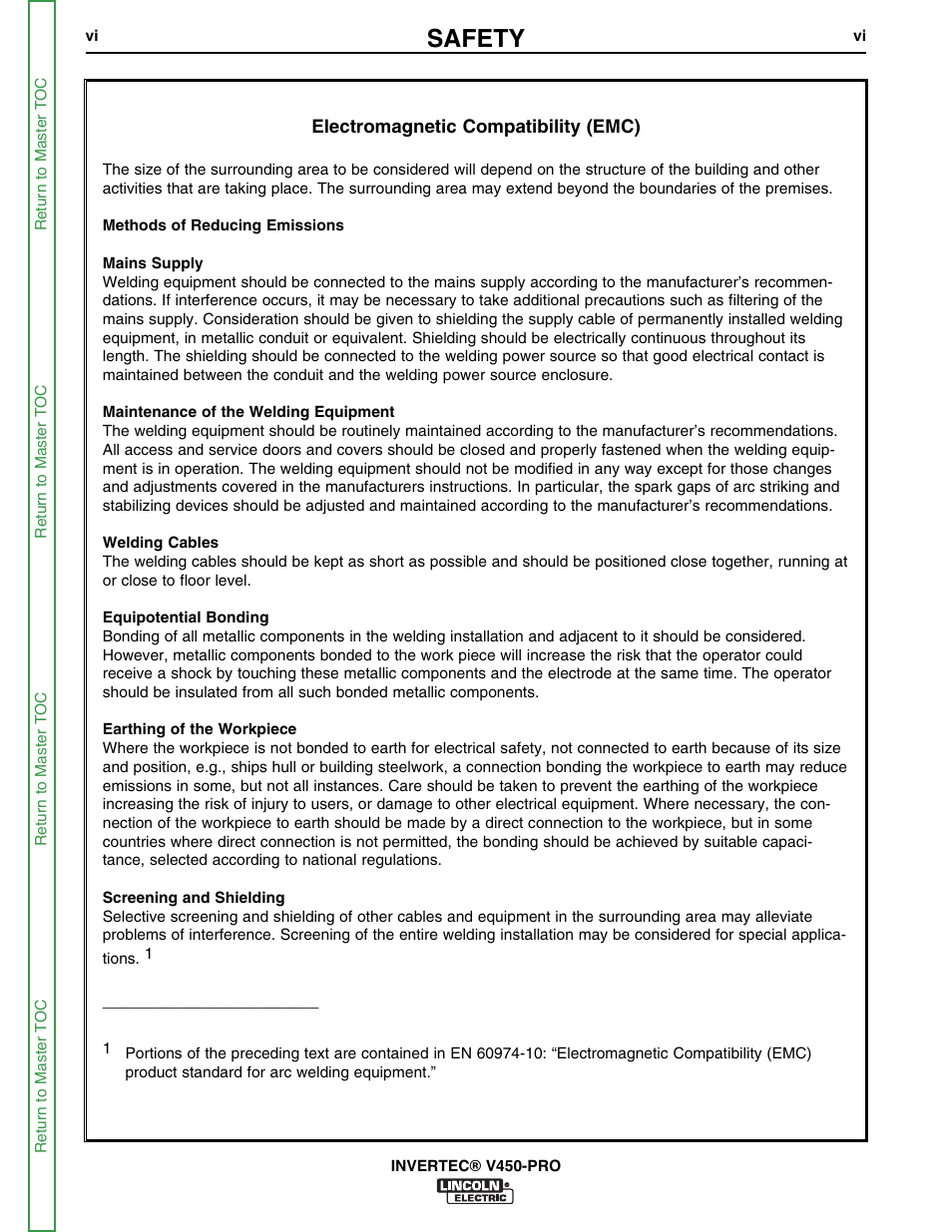 Safety | Lincoln Electric INVERTEC SVM199-A User Manual | Page 7 / 145