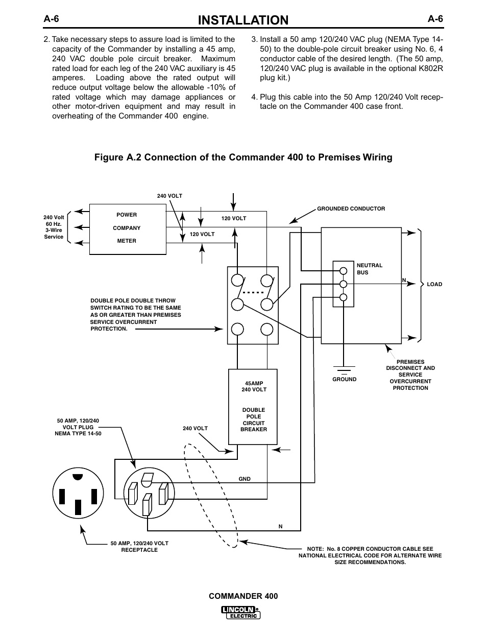 Installation | Lincoln Electric COMMANDER IM544-B User Manual | Page 13 / 48