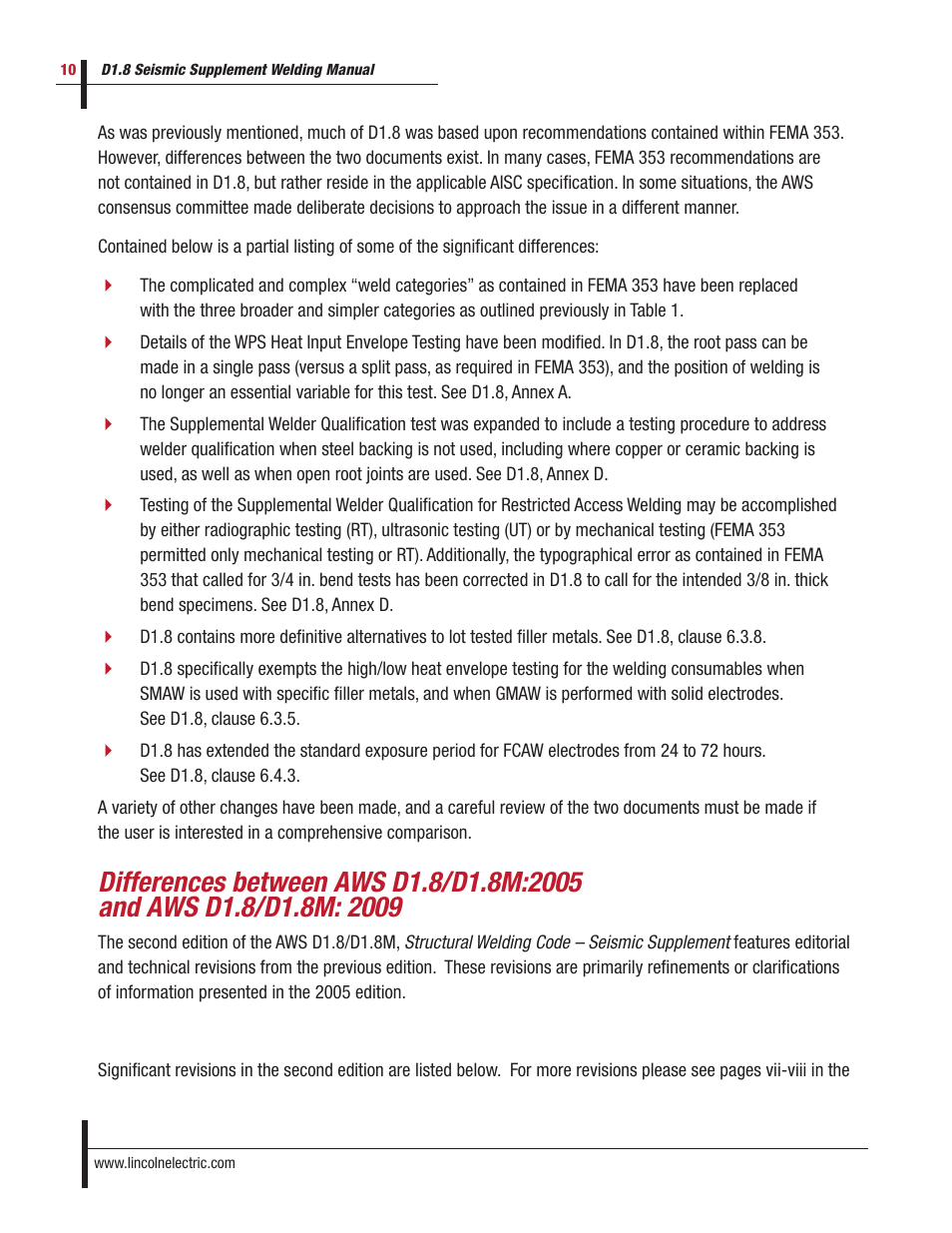 Lincoln Electric D1.8 User Manual | Page 10 / 48