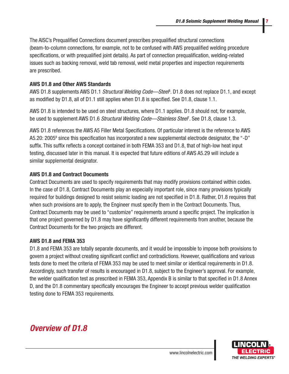 Overview of d1.8 | Lincoln Electric D1.8 User Manual | Page 7 / 48