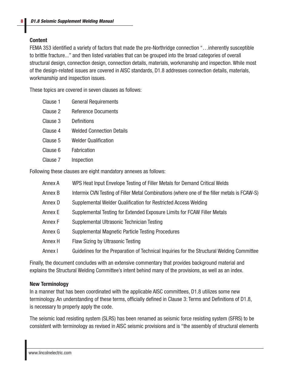 Lincoln Electric D1.8 User Manual | Page 8 / 48