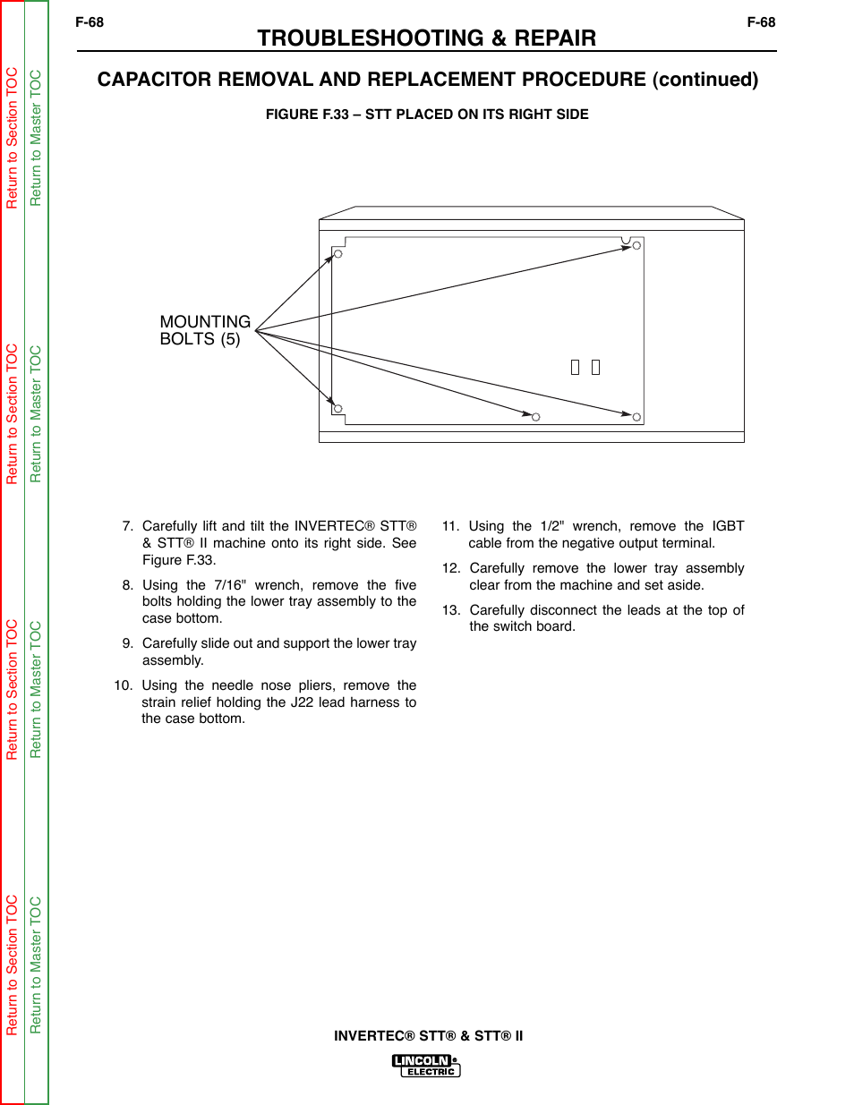 Troubleshooting & repair | Lincoln Electric INVERTEC SVM129-B User Manual | Page 106 / 145