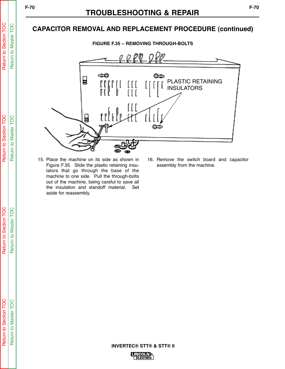 Troubleshooting & repair | Lincoln Electric INVERTEC SVM129-B User Manual | Page 108 / 145