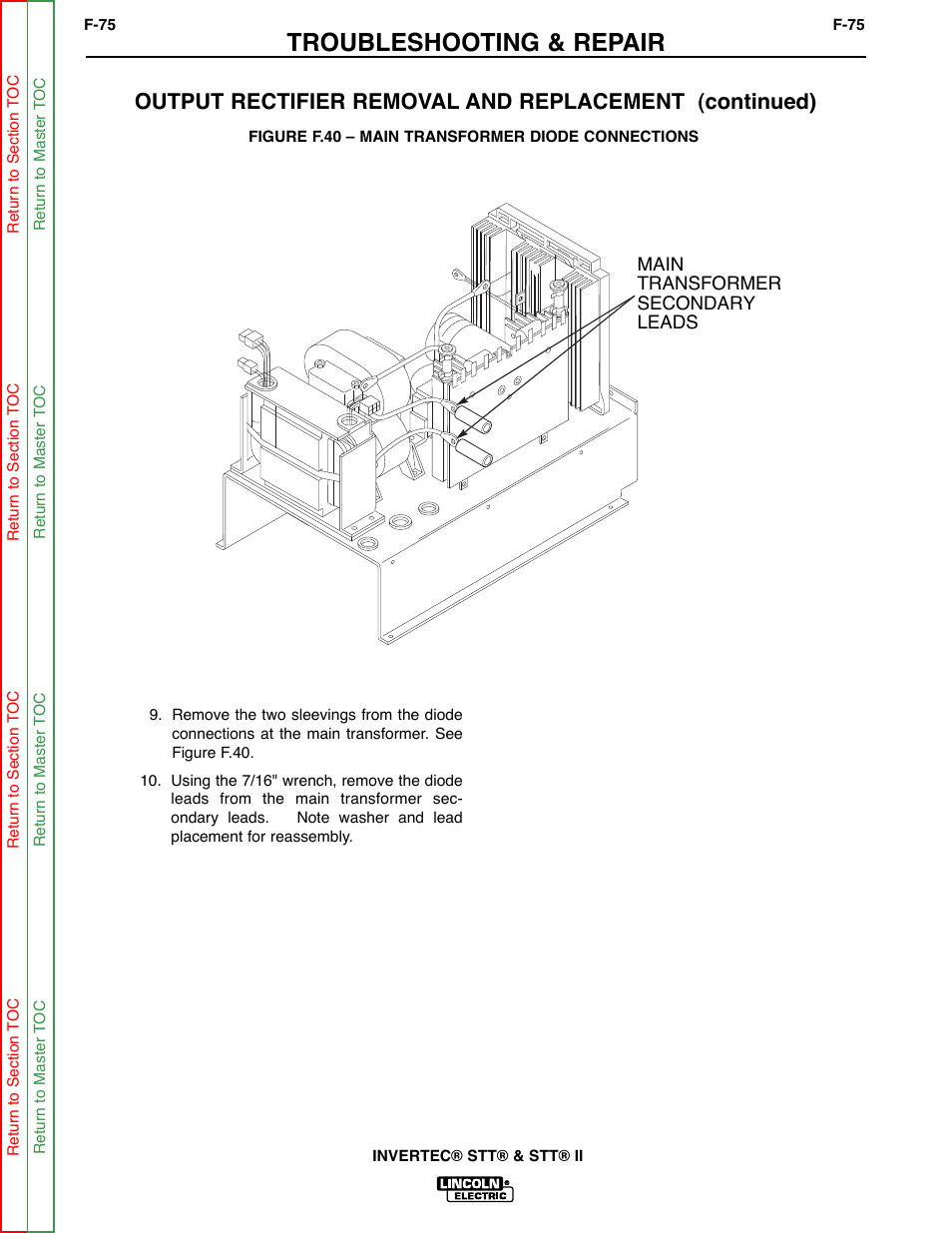 Troubleshooting & repair | Lincoln Electric INVERTEC SVM129-B User Manual | Page 113 / 145