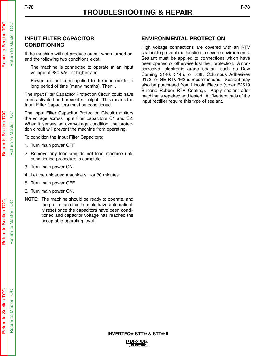 Troubleshooting & repair | Lincoln Electric INVERTEC SVM129-B User Manual | Page 116 / 145