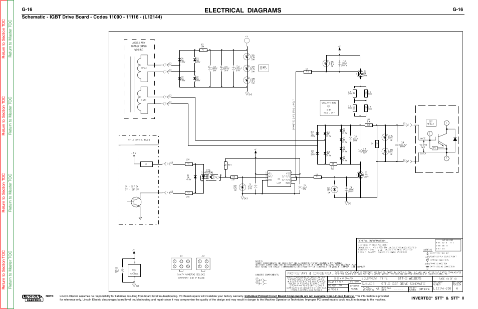 Electrical diagrams, G-16, Invertec | General information, Labels | Lincoln Electric INVERTEC SVM129-B User Manual | Page 132 / 145